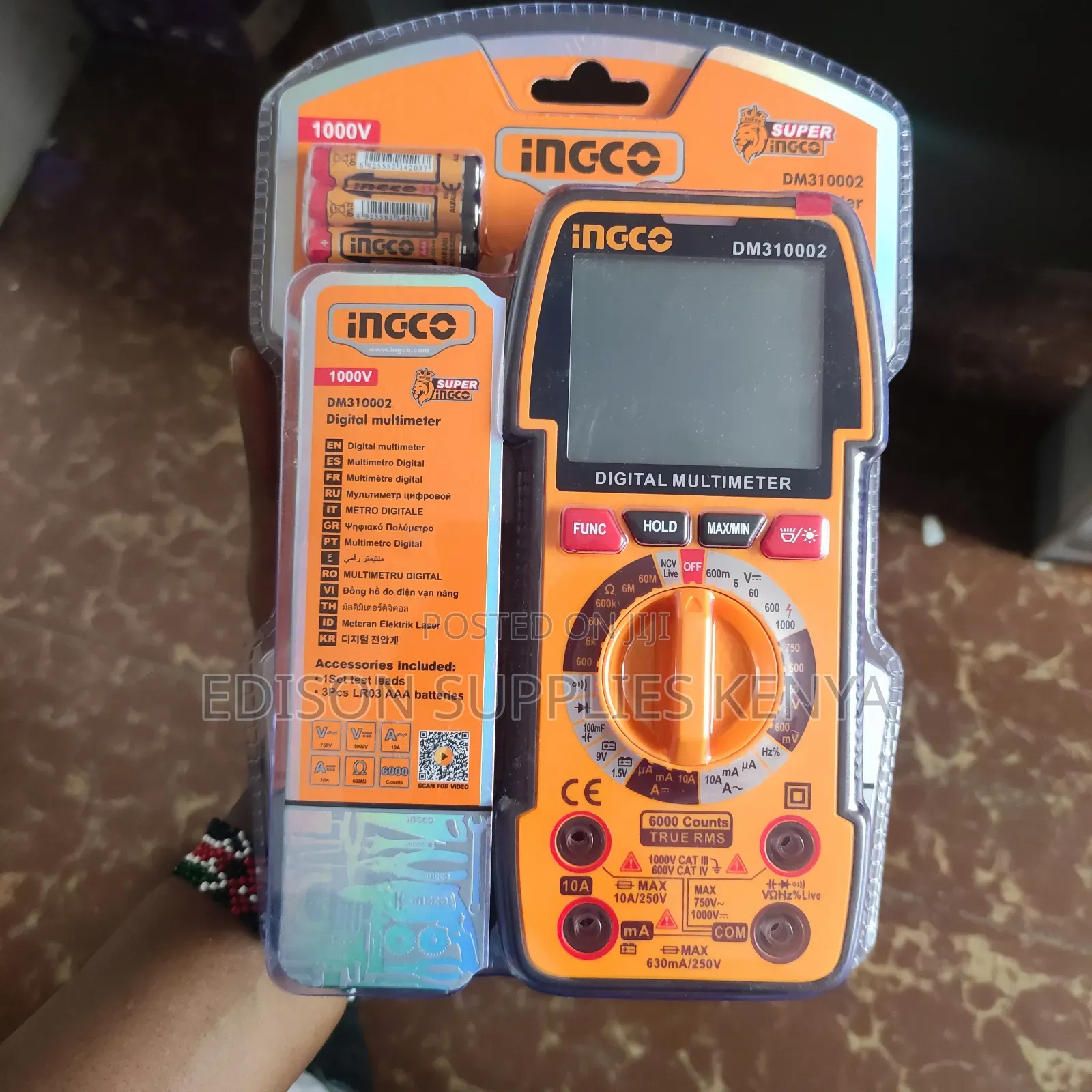 1000v Ingco Digital Multimeter 1000 Volts 6000 Counts Heavy Duty