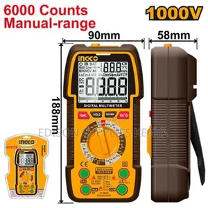 1000v Ingco Digital Multimeter 1000 Volts 6000 Counts Heavy Duty