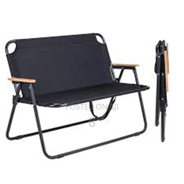 Two-Person Folding Chair – Sturdy Metal Frame, Cozy Seating