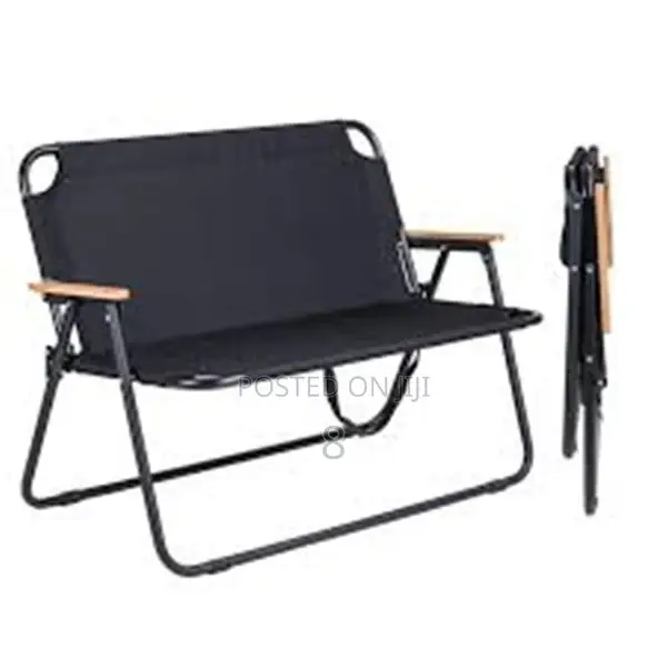Two-Person Folding Chair – Sturdy Metal Frame, Cozy Seating