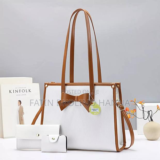 White Brown Shoulder Bag - main view