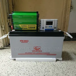 200ah - 12v Solar Gel Battery - 1000 Watts Inverter - 40a Controller