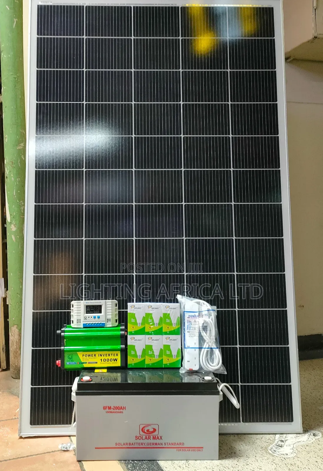575watts Solar Panel - 200ah Battery - 1000w Inverter - 200ah Battery