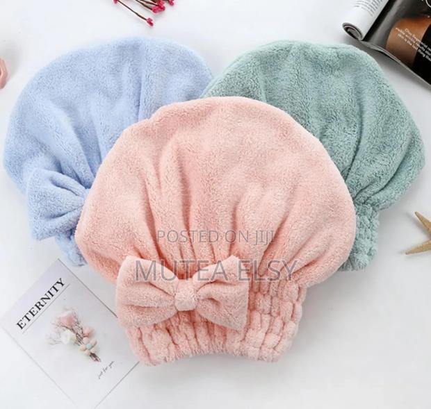 Pink,Blue,Green Brawn Super Absorbent Quick Drying Hair Caps