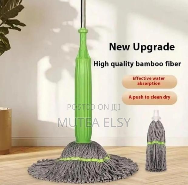 Green Grey Self Wringing Mop - main view
