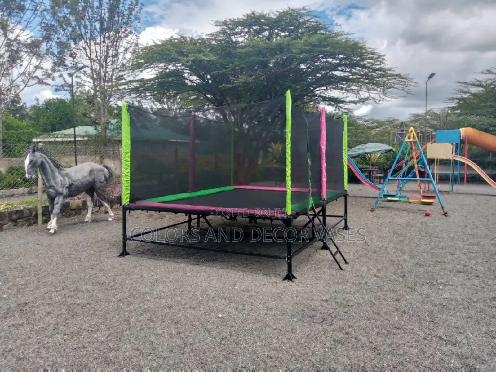 Jumbo Size Deluxe Trampoline Fit for Both Adults and Children.