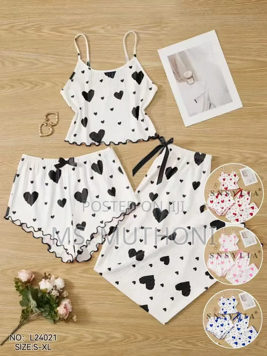3pcs Pyjamas /Sleepwear Set Size M L and Xl