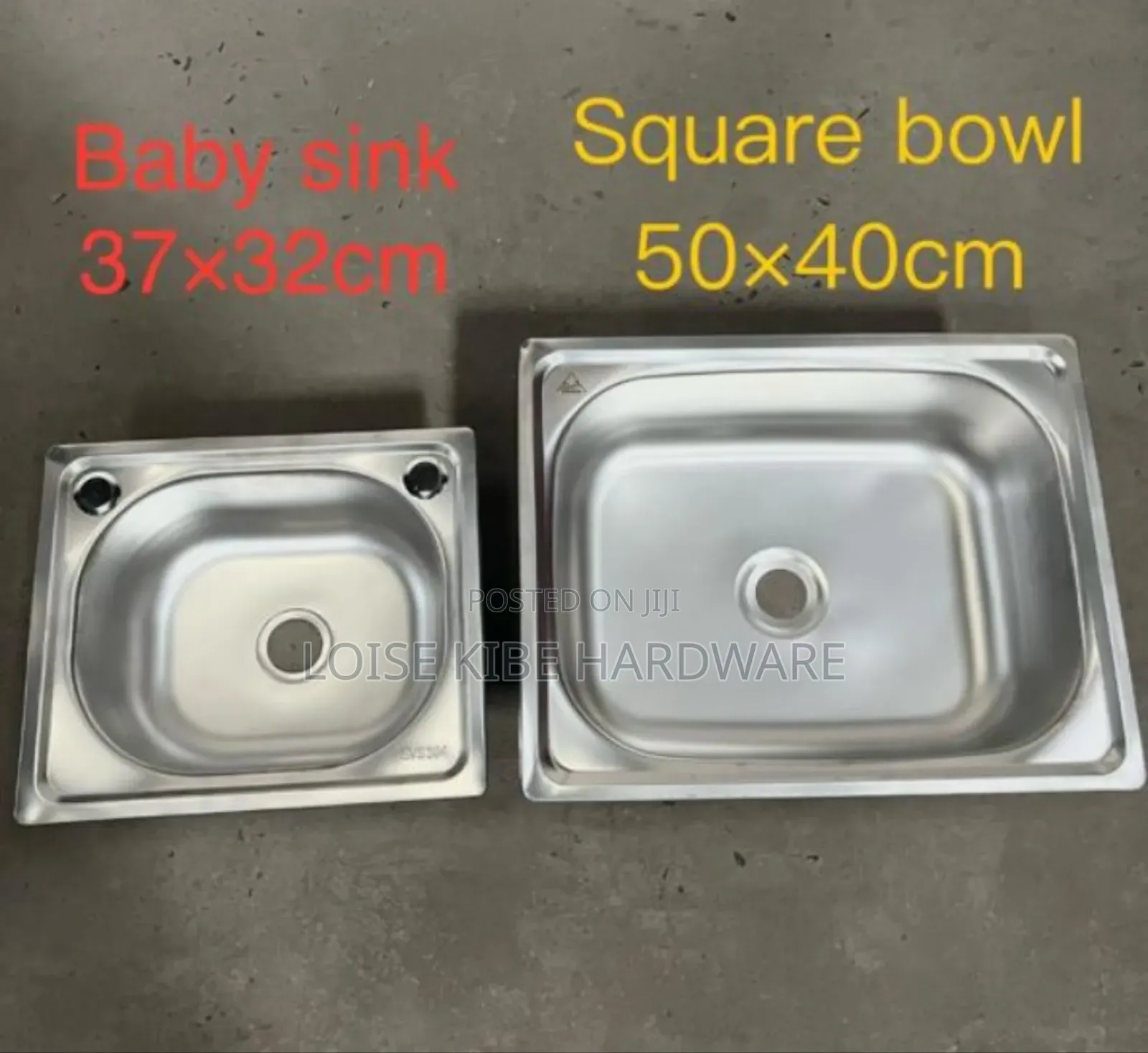 Baby Sink 37 × 32 and 50 × 40 Cm Available