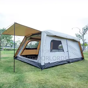 8–12 Man Double Layer Full Cover Camping Tent – 2 Room Design