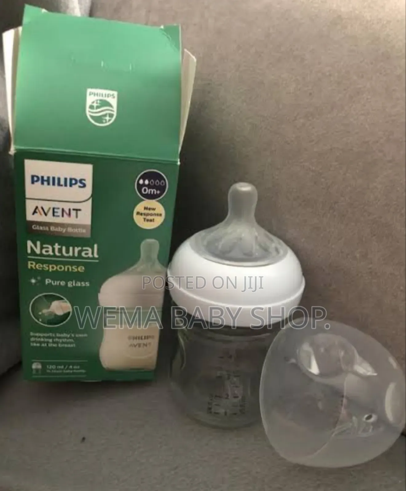 120ml (4oz) Philips Avent Natural Response Glass Baby Bottle