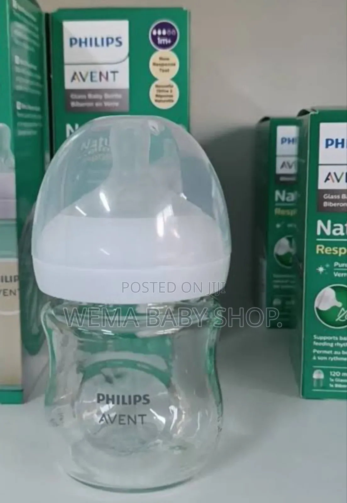 120ml (4oz) Philips Avent Natural Response Glass Baby Bottle