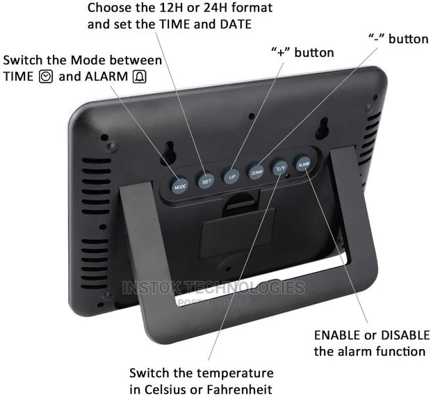 Digital LED Wall Clock With Alarm,Date,Temperature - thumbnail 8