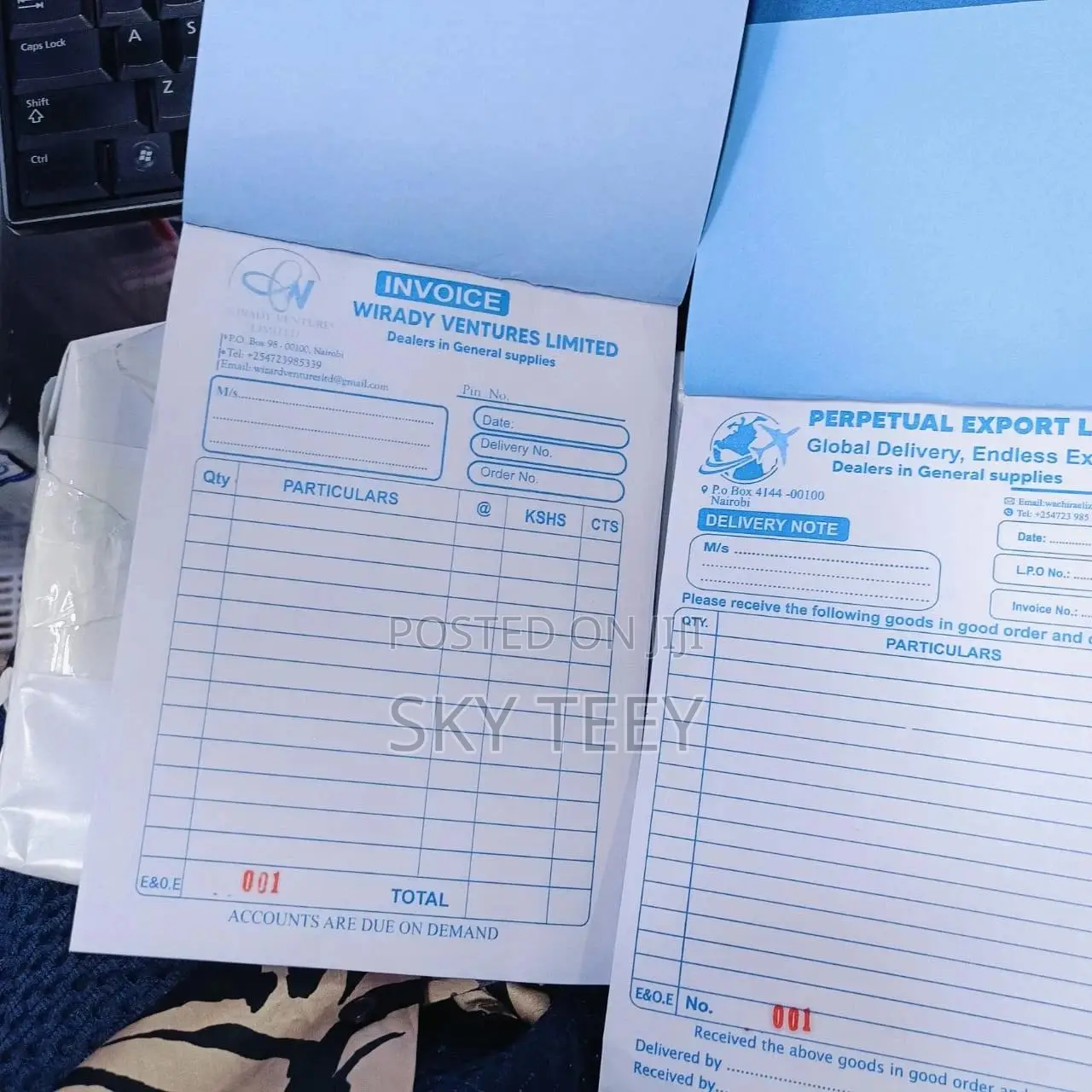 Invoice and Delivery Receipts
