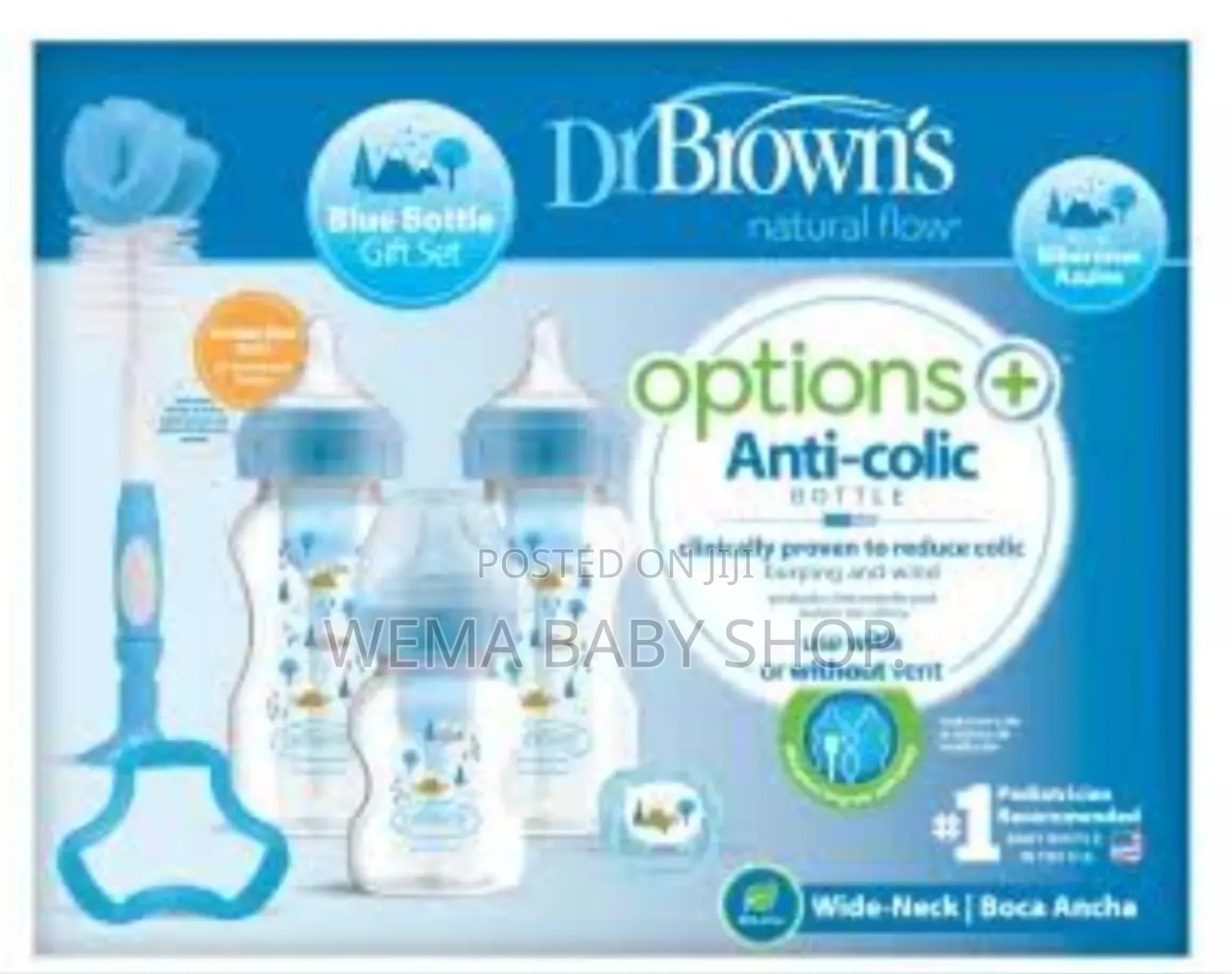 Dr. Browns Natural Flow Anti-Colic Option+ Wide Neck Bottle Set