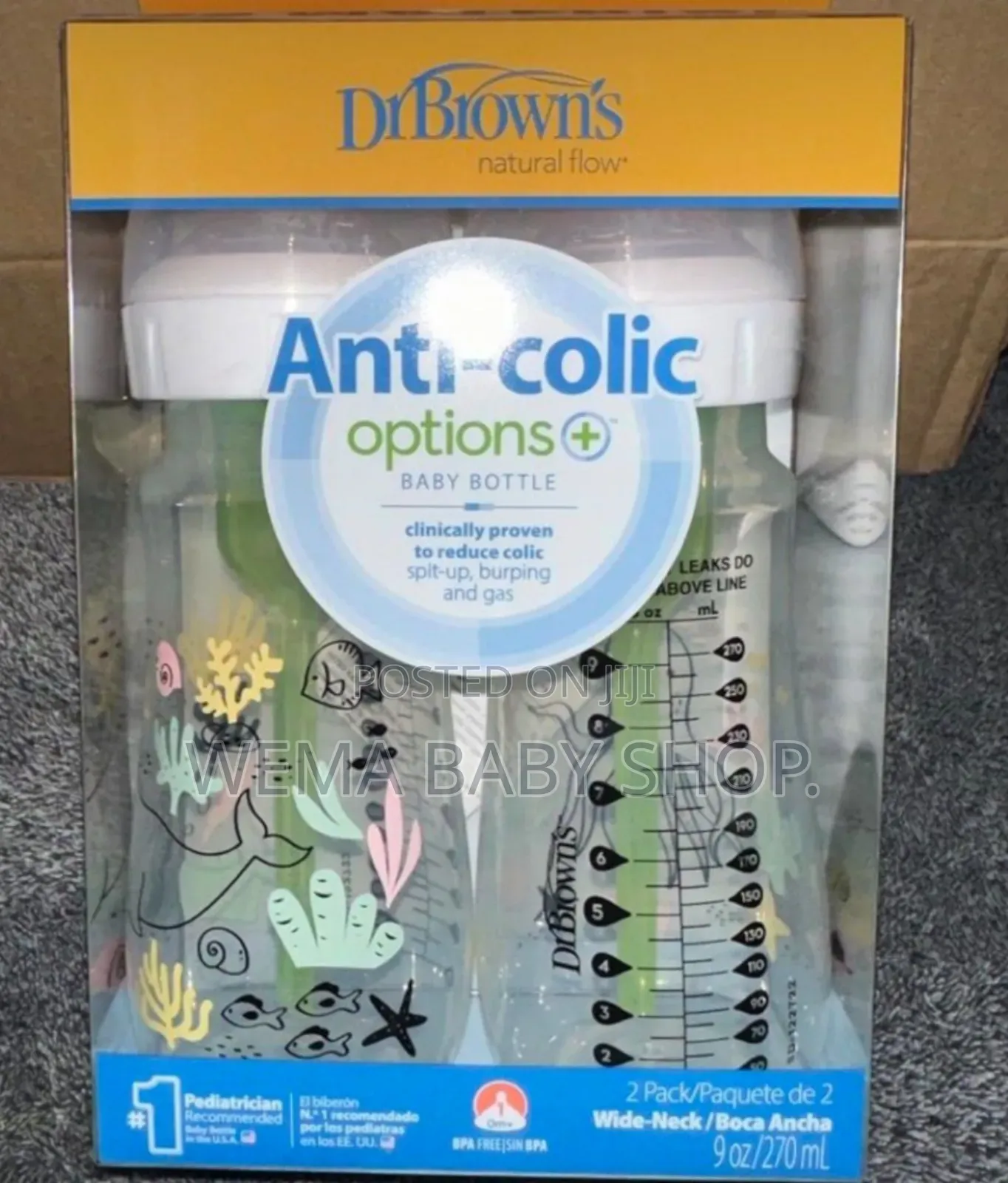 150ml Twin Pack Dr. Browns Natural Flow Anti -Colic Option+ Bottles