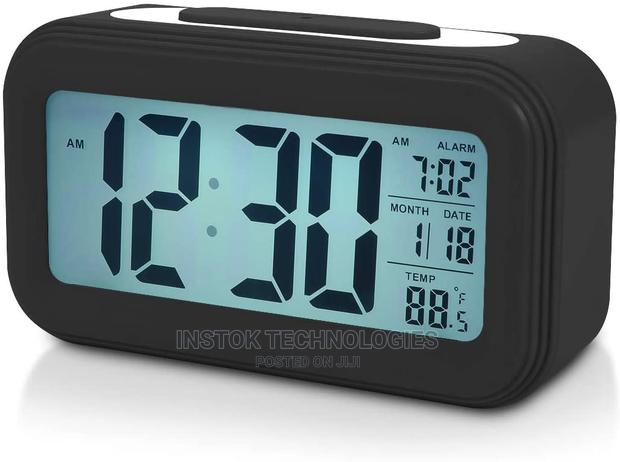 LED Digital Backlit Alarm Clock Withthermometre and Calender - thumbnail 4