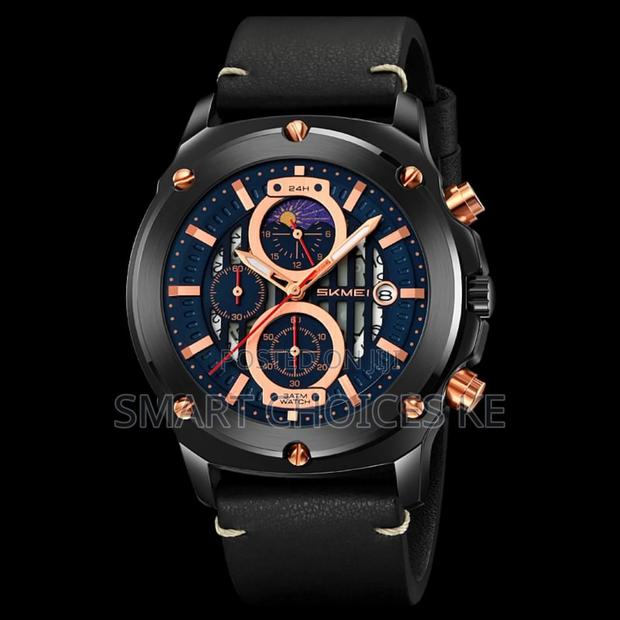 Skmei Unisex Watch Active Chronograph Leather Strap - thumbnail 2