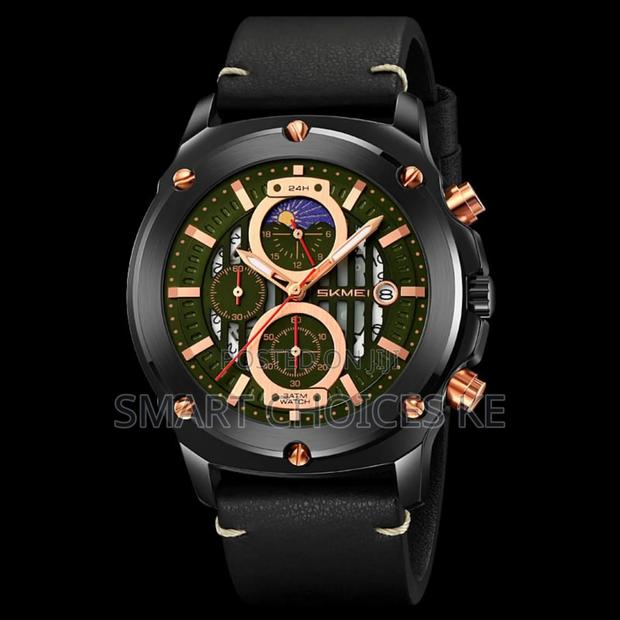 Skmei Unisex Watch Active Chronograph Leather Strap - thumbnail 3