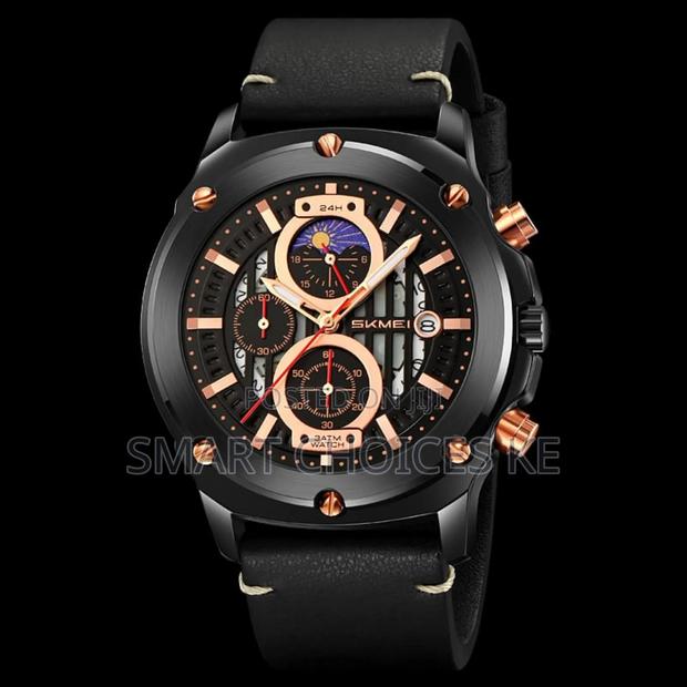 Skmei Unisex Watch Active Chronograph Leather Strap - thumbnail 4