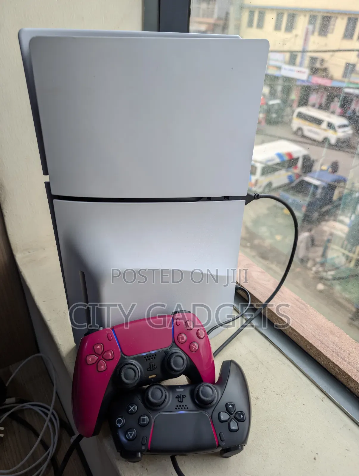 Playstation 5 Slim Disc Version Used With Two Controllers