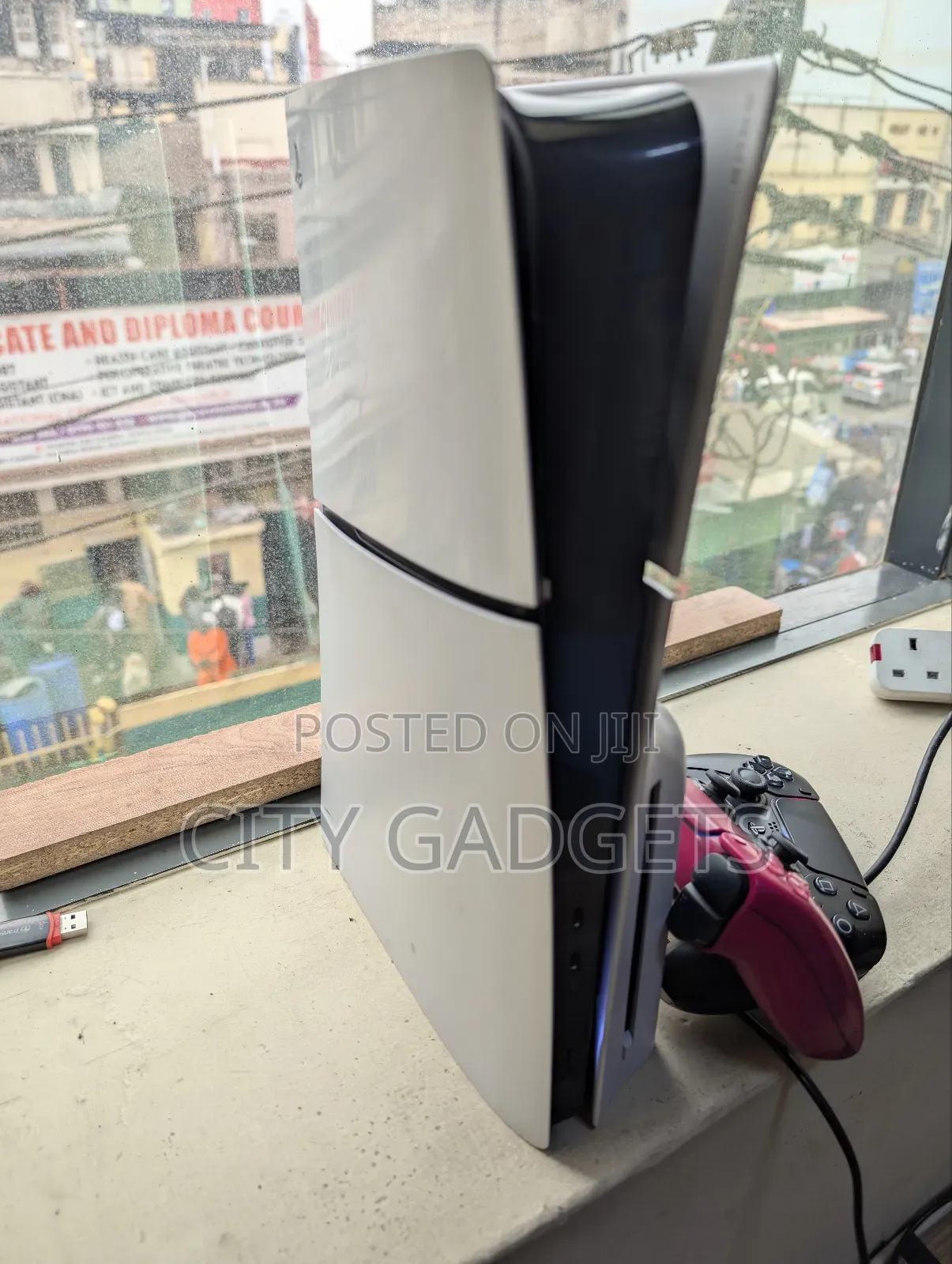 Playstation 5 Slim Disc Version Used With Two Controllers