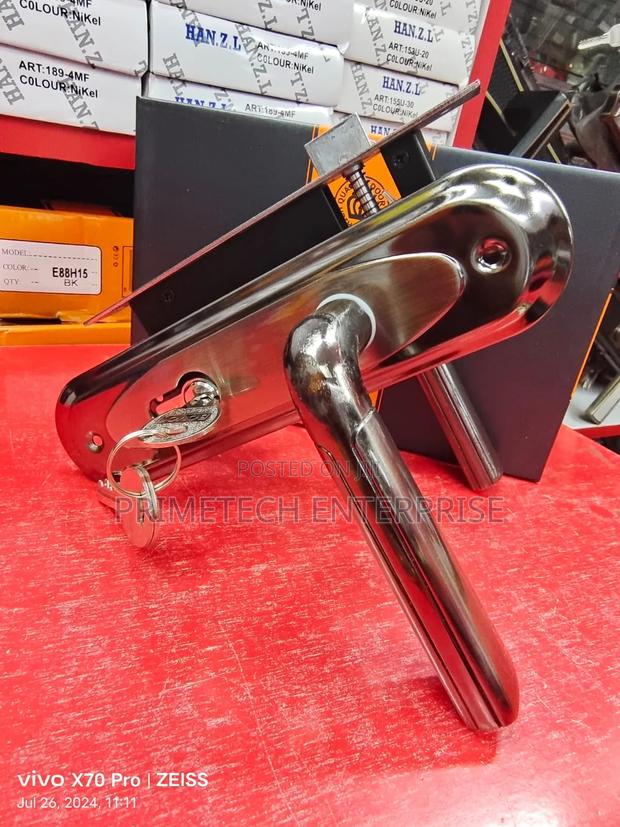 Silver Bovos Quality Door Lock - main view