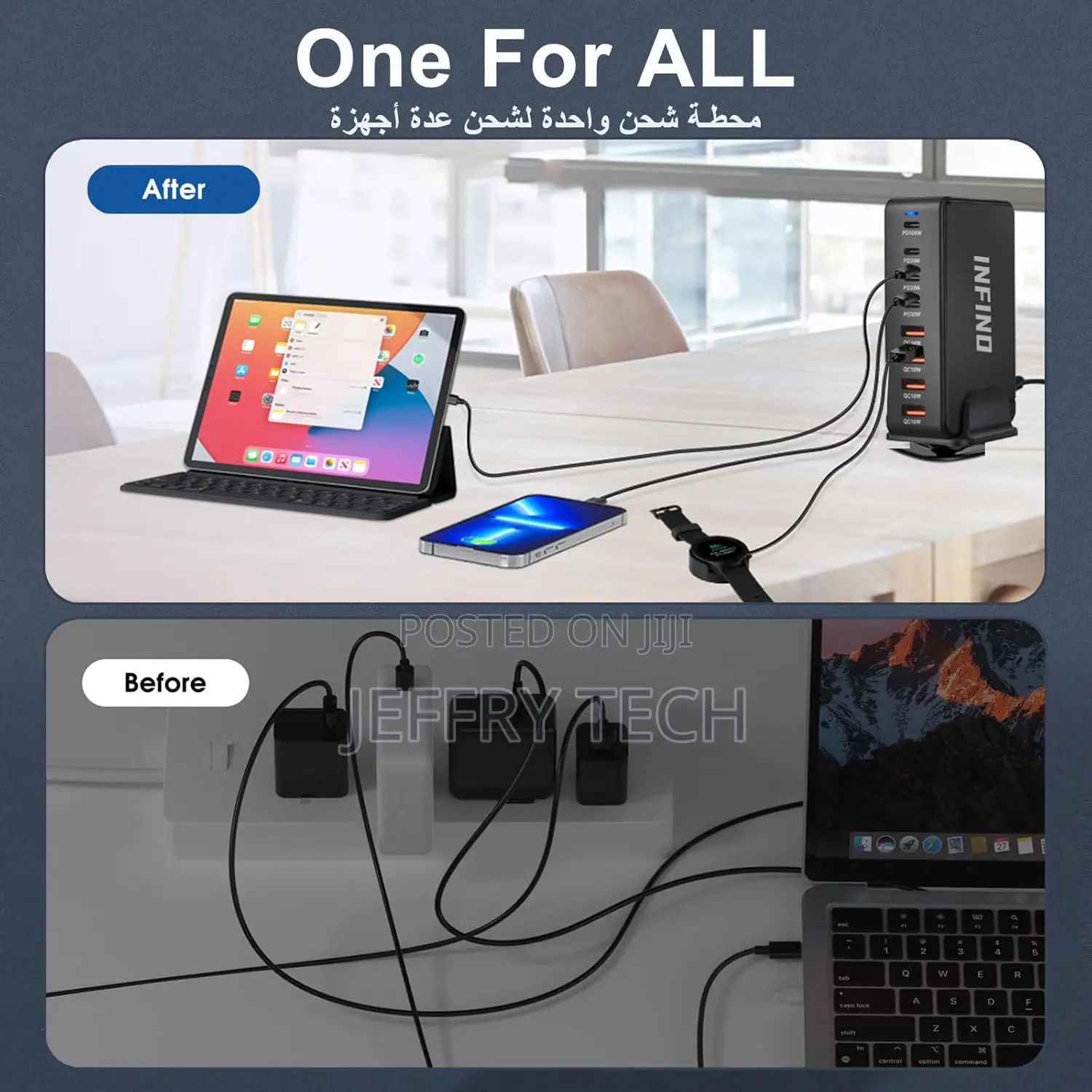 240w Usb C Charger Charging Station - 4 Type-C Ports (100w,