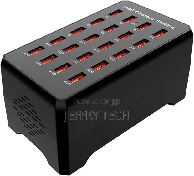 20 Ports Usb Charger Station, 100w/20a,Multiple Usb Charging