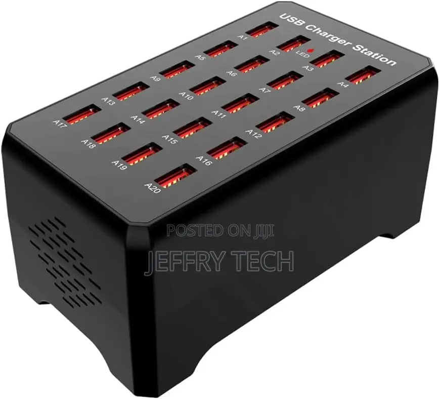 20 Ports Usb Charger Station, 100w/20a,Multiple Usb Charging