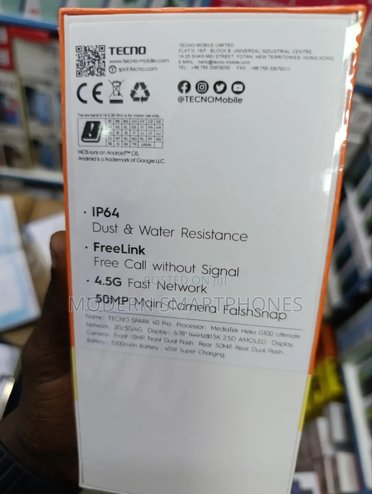 New Tecno Spark 40 Pro 128 GB Blue