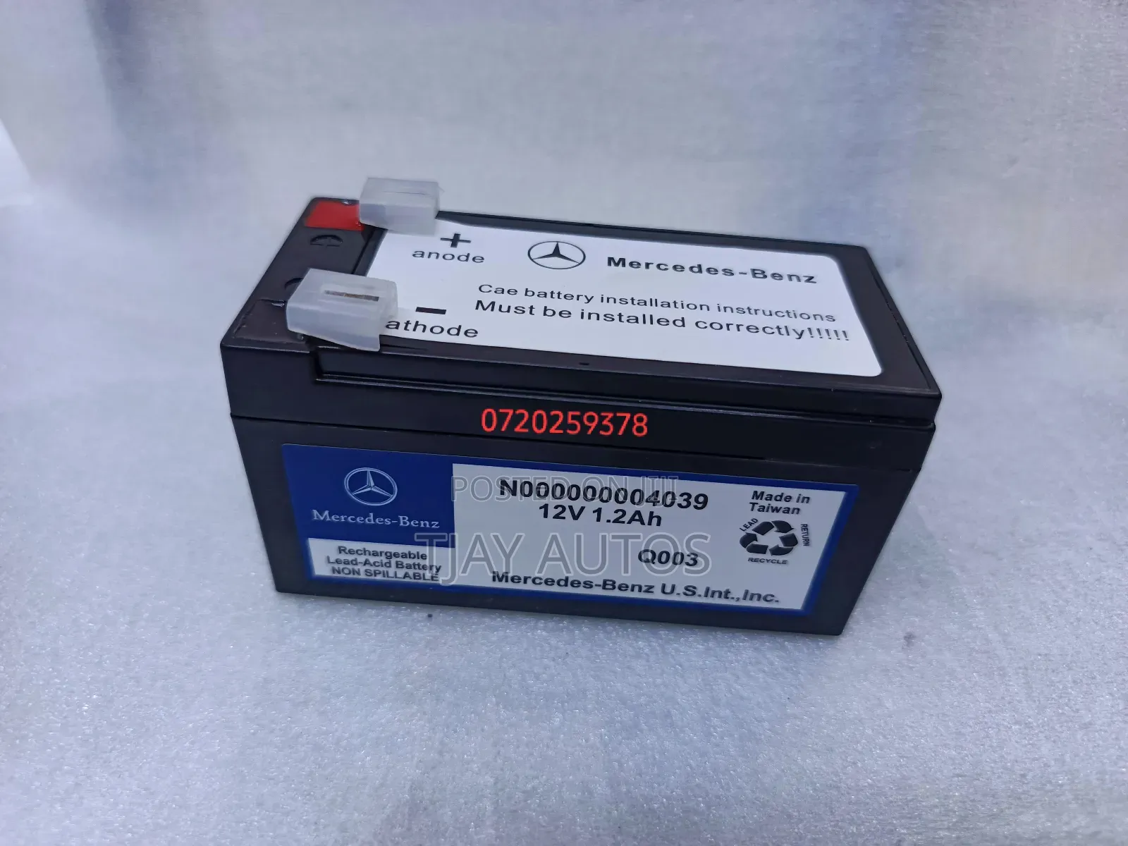 New Genuine Mercedes Auxiliary Battery 12v 1.2ah N
