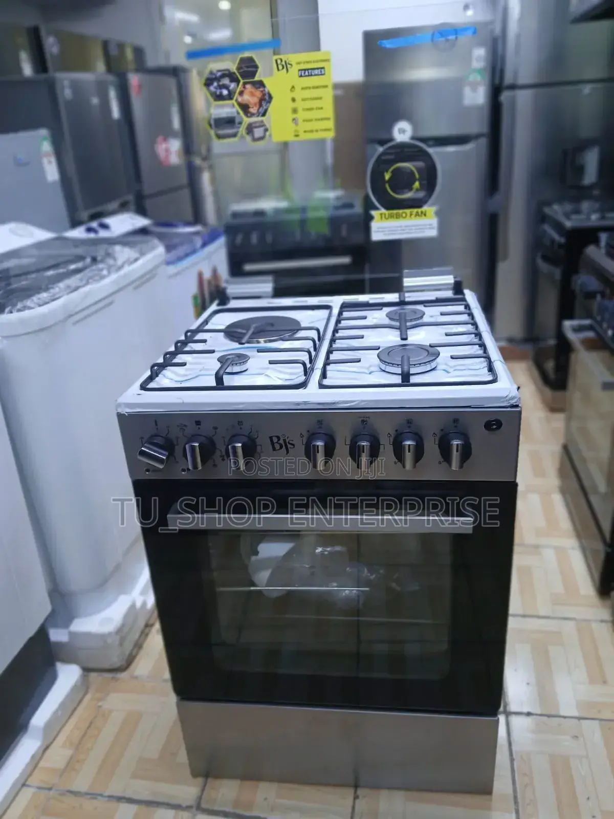 Cooker! 3gas 1electric BJS Standing Inox(Elite)