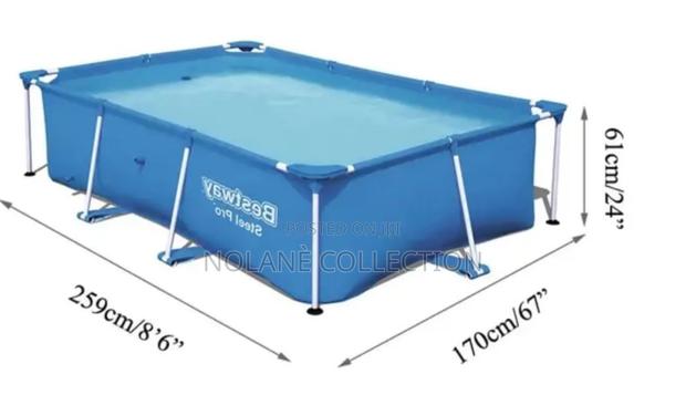 Rectangular Metallic Frame Swimming Pool - main view
