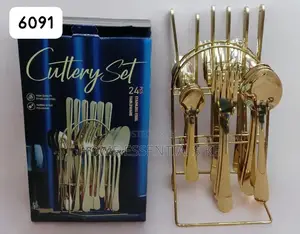 Golden Cutlery Set 24pcs