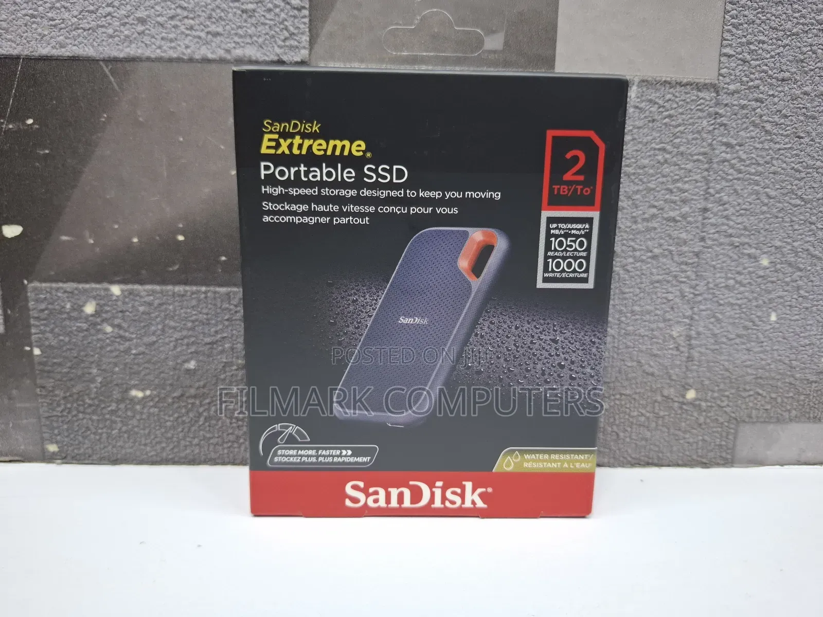 Sandisk 2 Tb Portable Ssd- Up To 1050mb/S – Usb-c, Usb 3.2