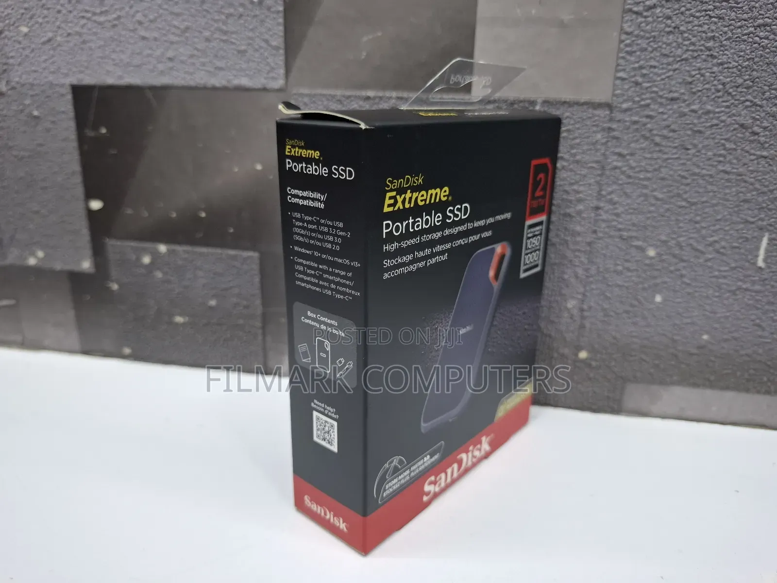 Sandisk 2 Tb Portable Ssd- Up To 1050mb/S – Usb-c, Usb 3.2