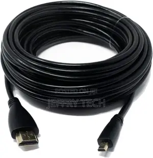 System-S Hdmi Cable 10 M Male to Micro Plug Adapter in Black
