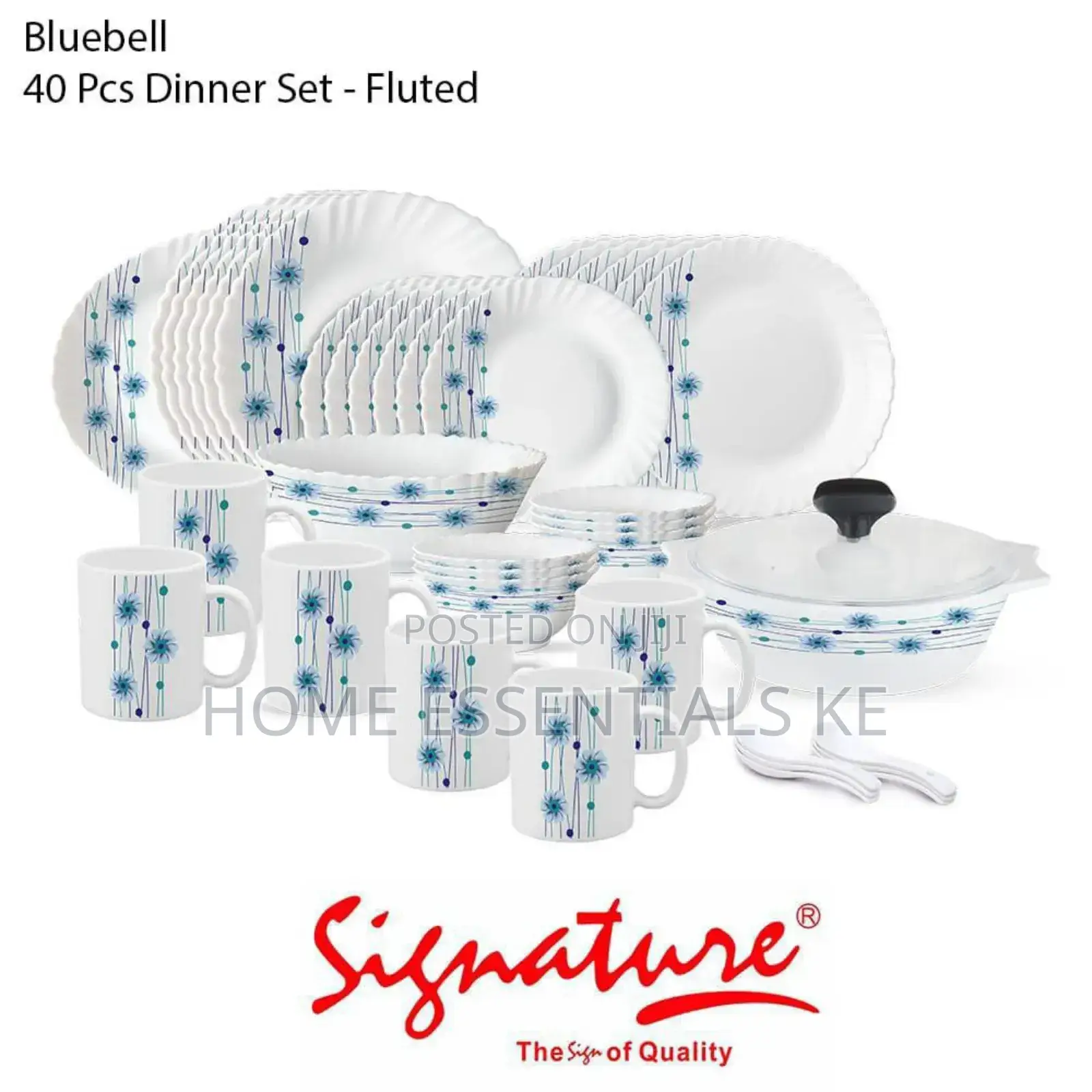 40pcs Signature Glass Dinner Set-Many Prints Available