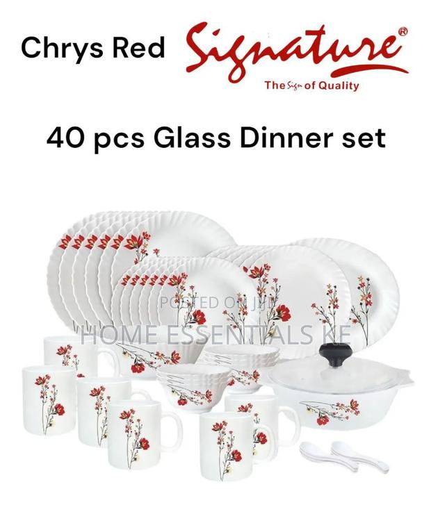 40pcs Signature Glass Dinner Set-Many Prints Available - thumbnail 6