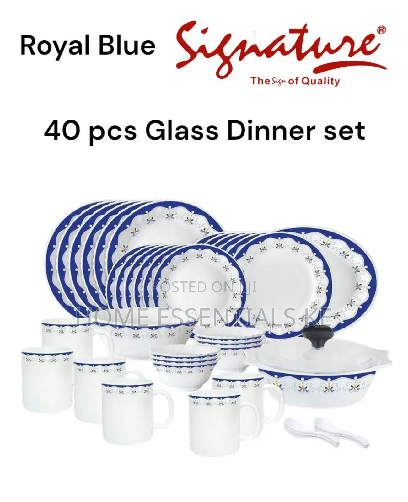 40pcs Signature Glass Dinner Set-Many Prints Available