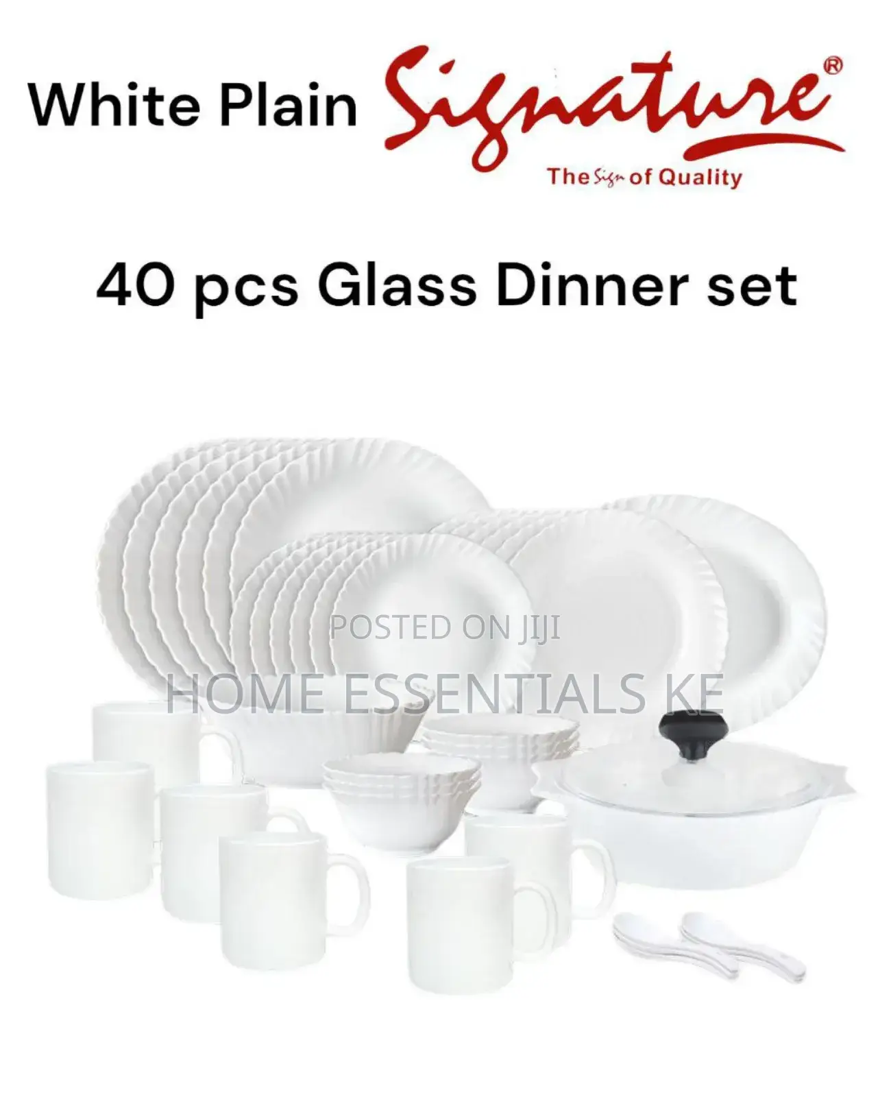 40pcs Signature Glass Dinner Set-Many Prints Available