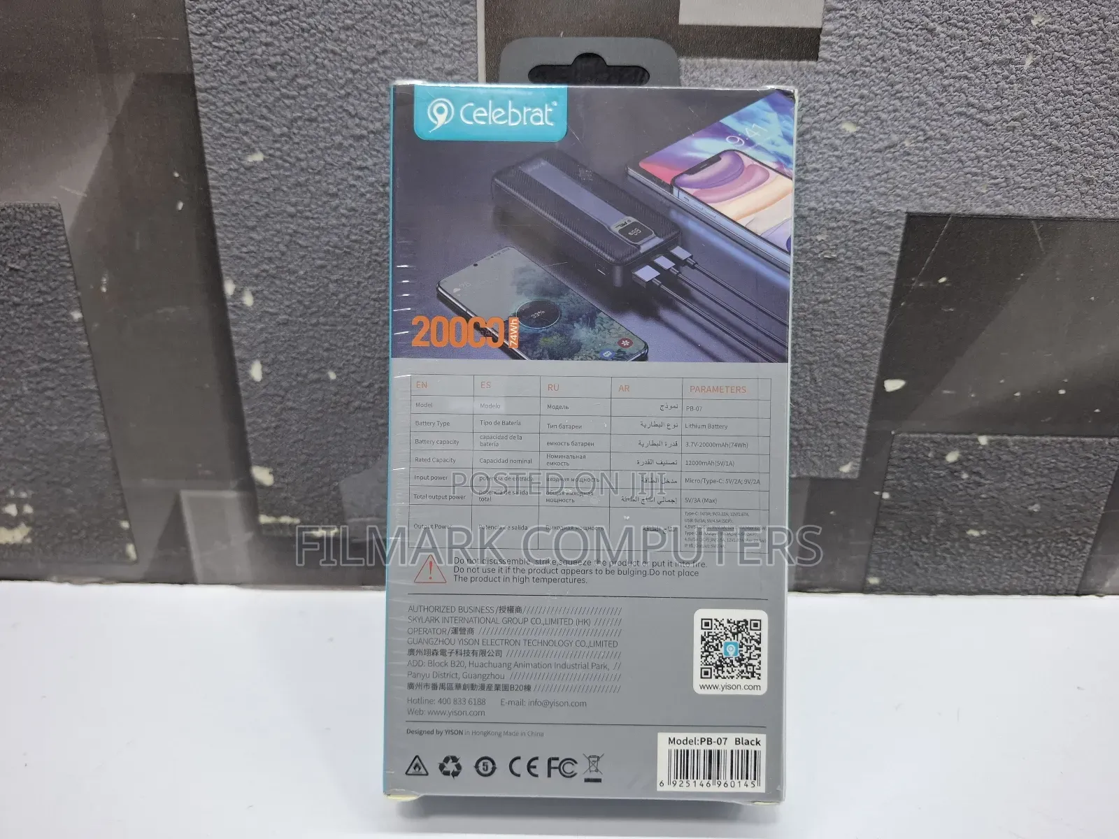 Celebrate Pb-08 20000mah 2.1a Mini Power Bank 10000mah