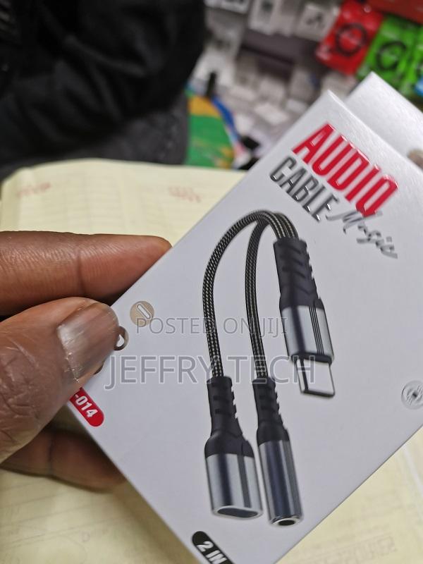 2 in 1 Usb C to 3.5mm Audio Adapter Type C Headphone Jack Ad - main view