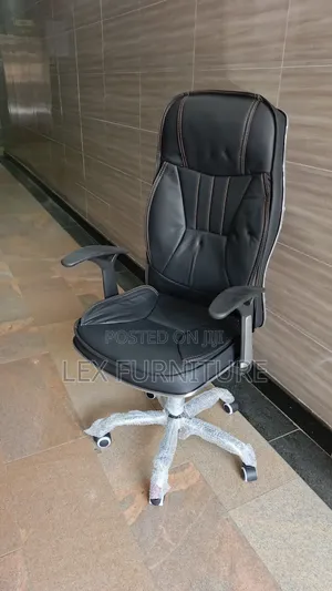 Leather Office Chair Black Orthopedic