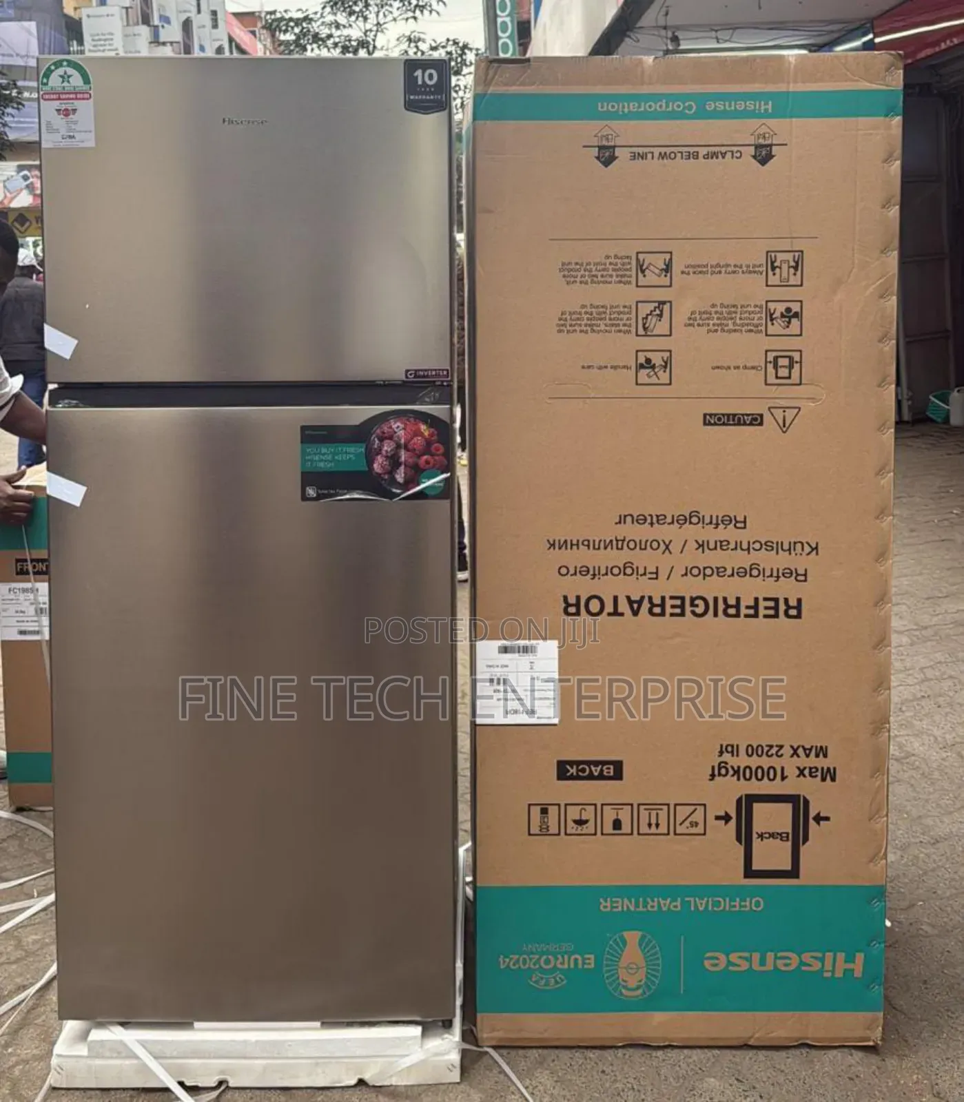 Hisense Fridge 424litrs Double Door Silver Colour