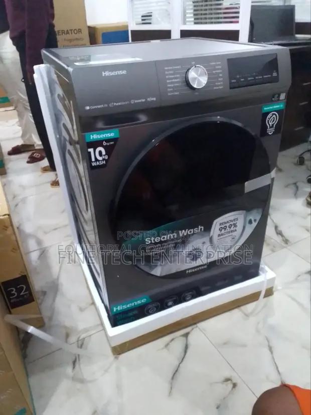 Hisense Machine Front Load 10.5/6kg
Grey Wash Dry Full Automatic