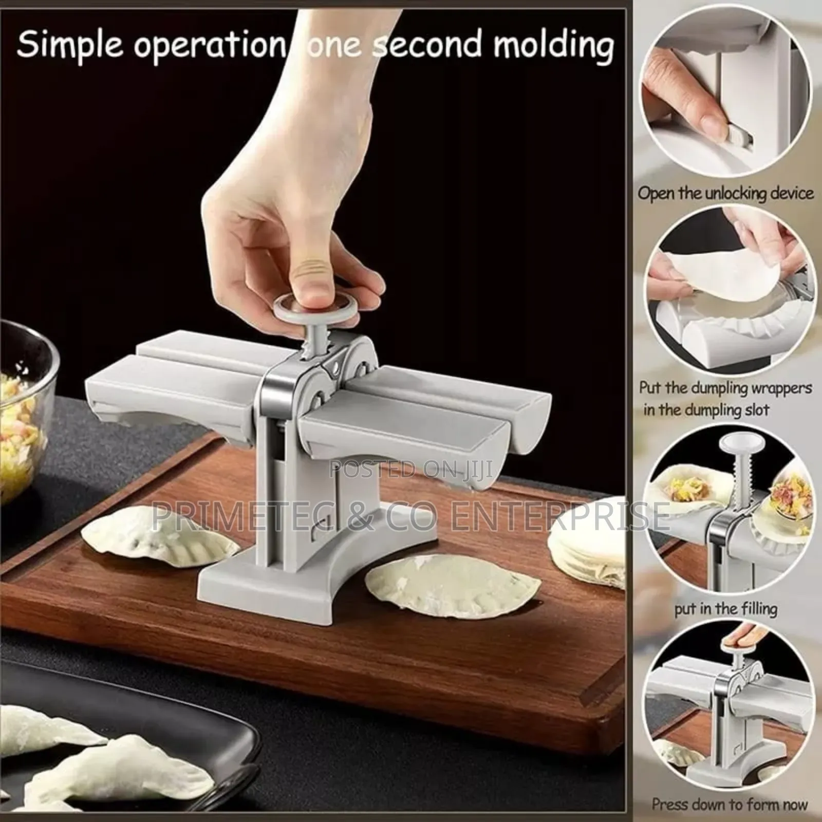 Fully Automatic Double Head Press Dumplings Machine.