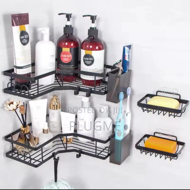 6 Pc Corner Shower Caddy Organizer Racks With Toothbrush Organizer