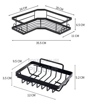 6 Pc Corner Shower Caddy Organizer Racks With Toothbrush Organizer