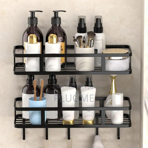 Rustproof Shower Corner Caddy Wall Mounted Adhesive Shower Organizer - thumbnail 3